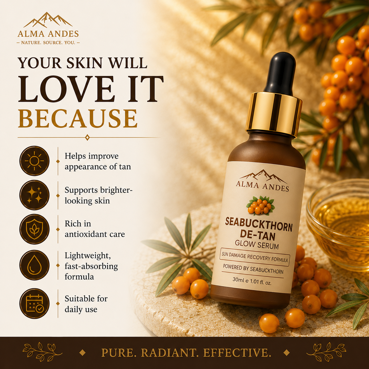 De Tan Face Glow Serum for Tan Removal with Sun Damage Recovery - Slide 4