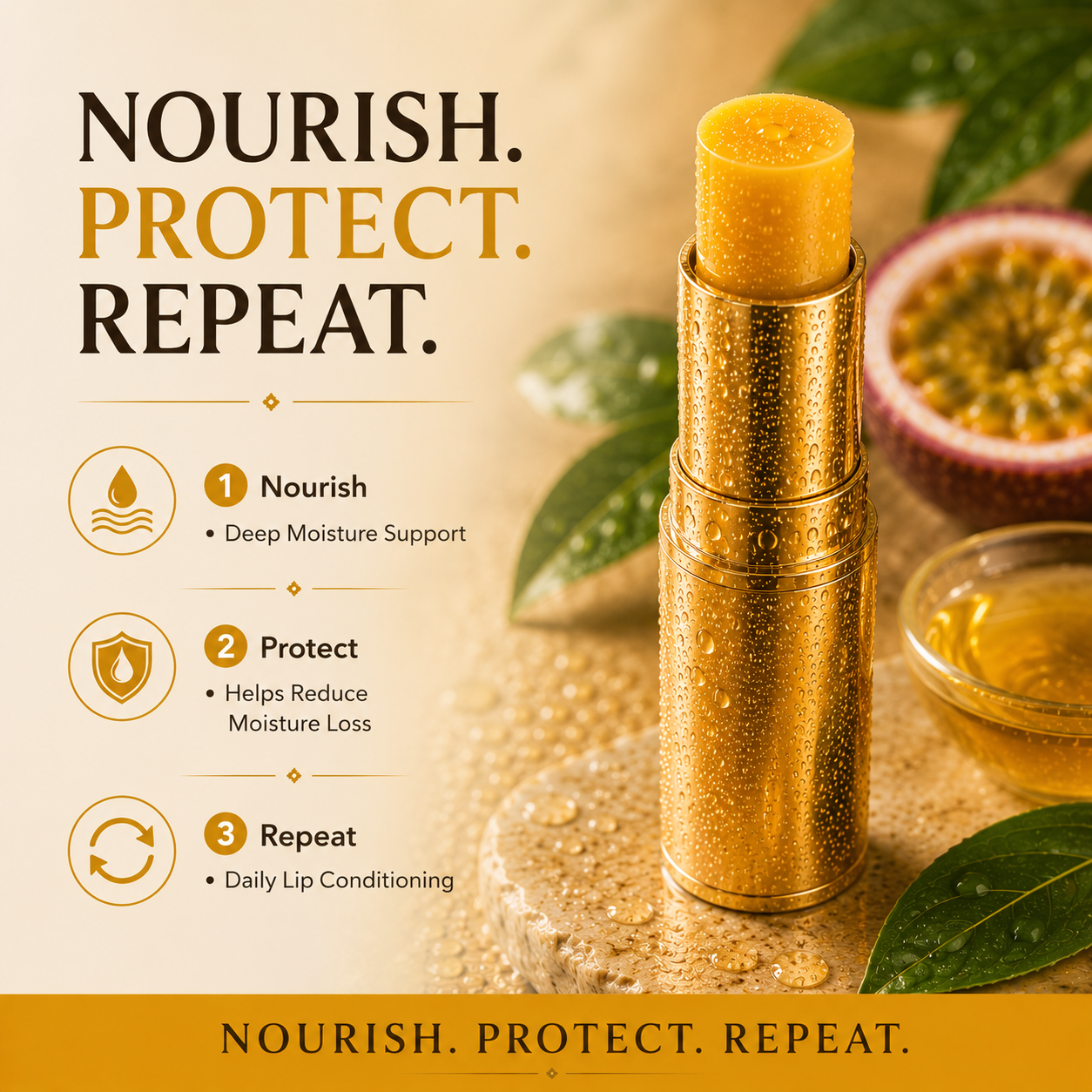 Vitam C Lip Balm for Dry Lips with Passion Fruit - Slide 3