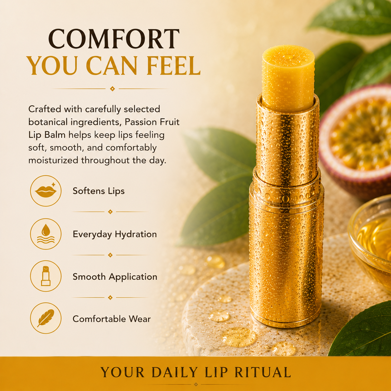 Vitam C Lip Balm for Dry Lips with Passion Fruit - Slide 4