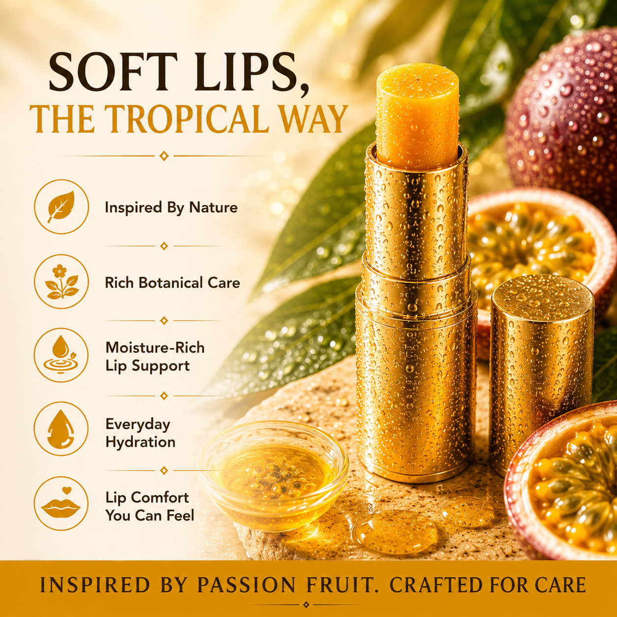 Vitam C Lip Balm for Dry Lips with Passion Fruit - Slide 6