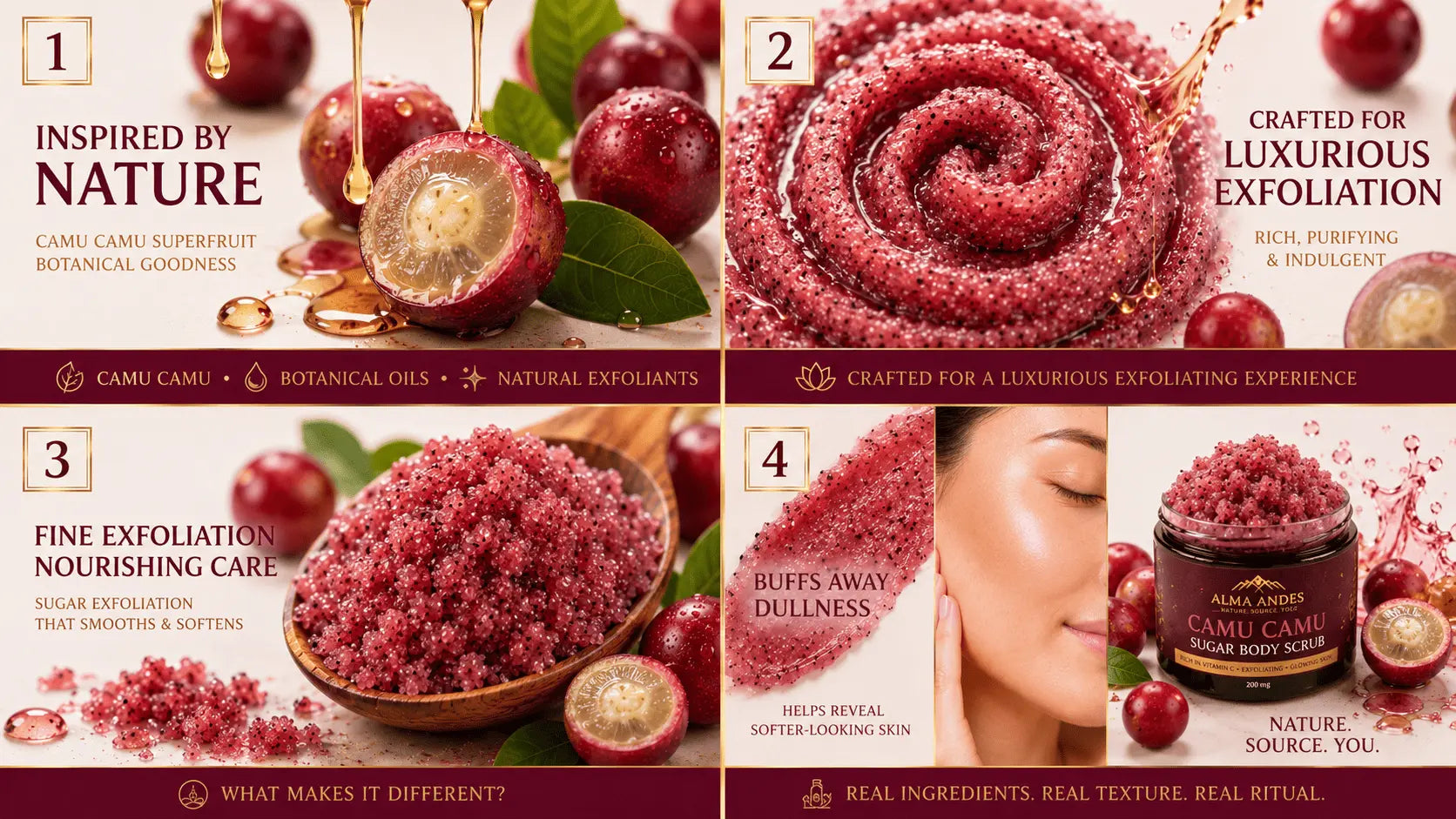 Highest Vitamin C Body Scrub with Camu Camu