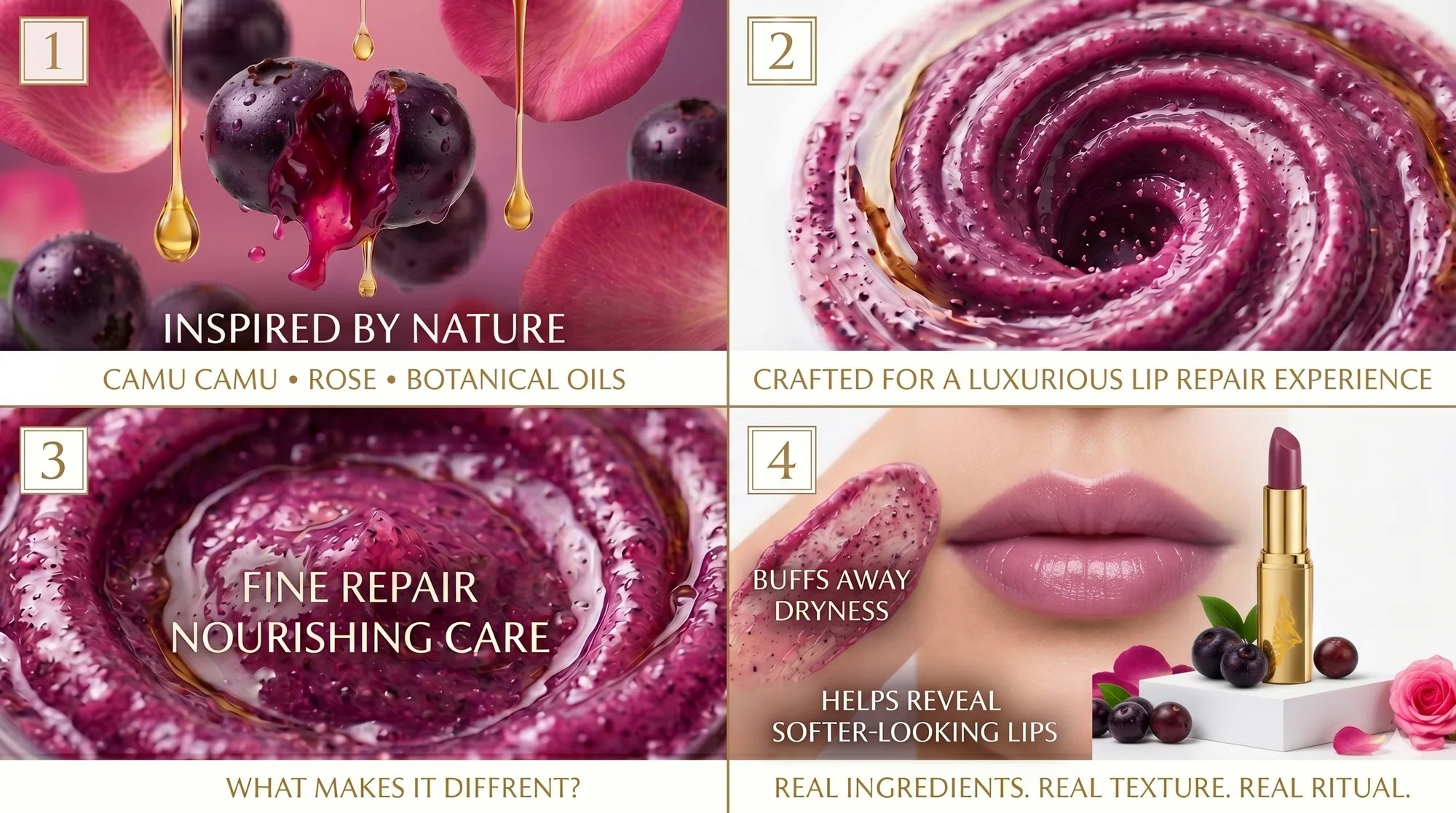 Highest Vitam C Lip Balm for Dry Lips with Camu Camu Fruit