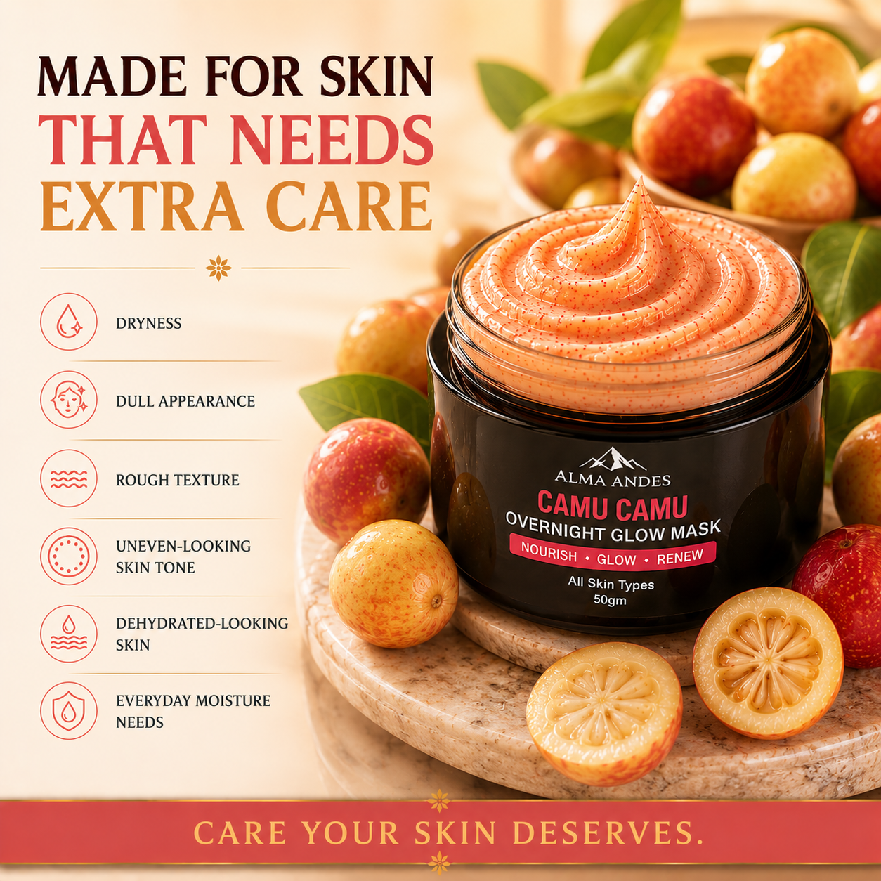 Anti Aging Face Cream with Vitamin C of Camu Camu - Slide 6