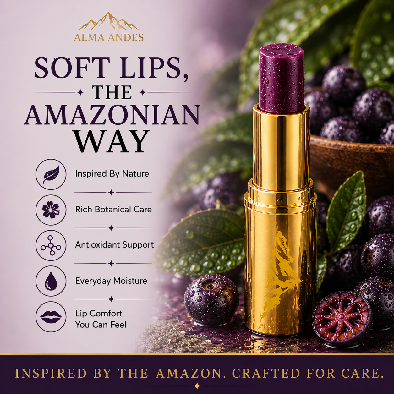 Lip Balm for Dry Lips with Anti- Oxidant Acai Berry - Slide 7