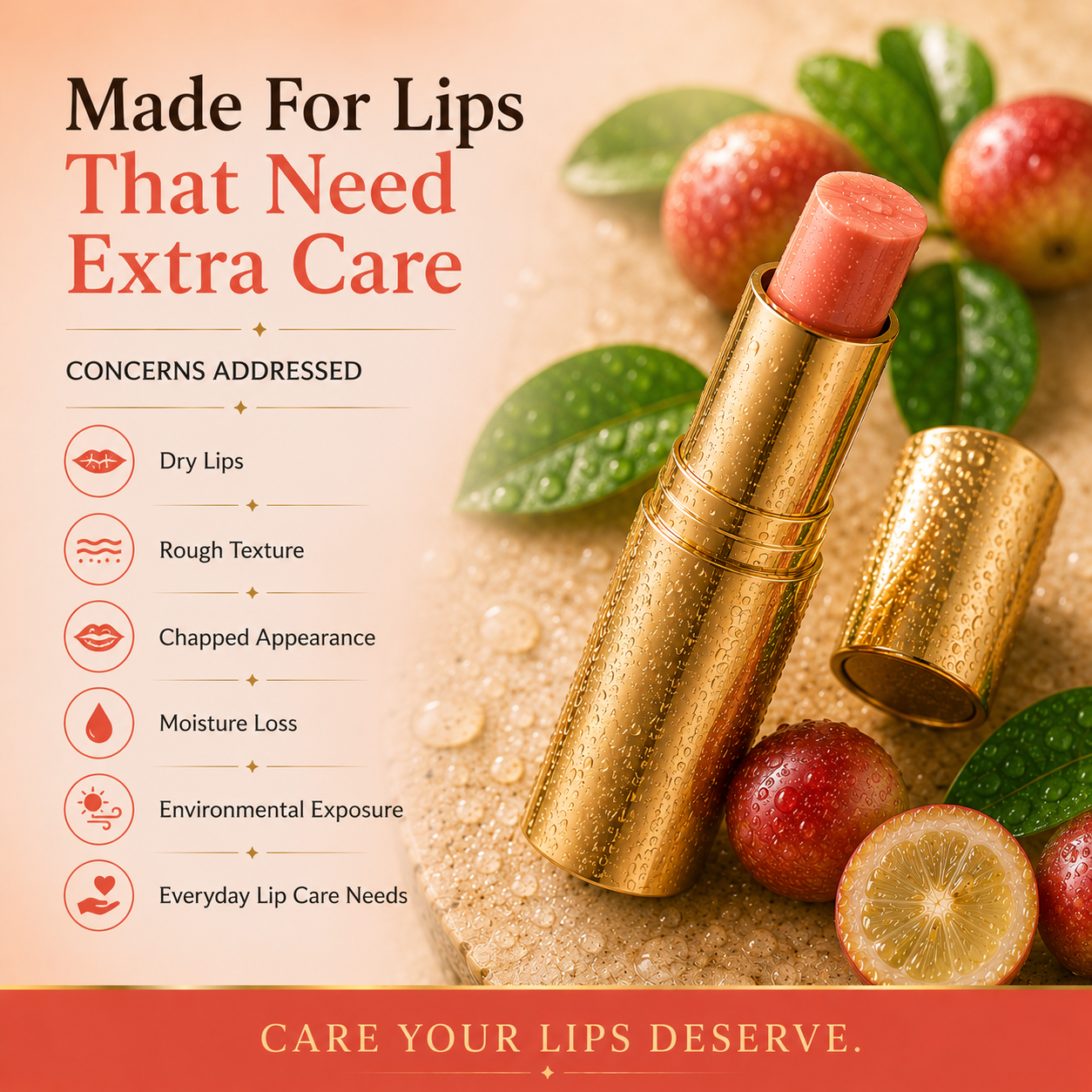 Highest Vitam C Lip Balm for Dry Lips with Camu Camu Fruit - Slide 6