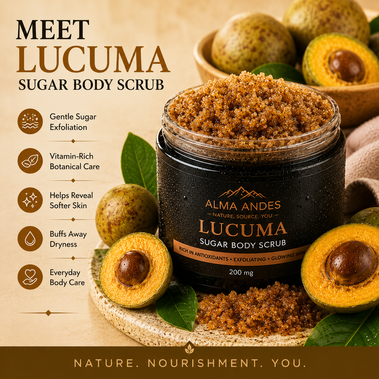 Body Scrub with High Collagen of Lucuma - Slide 1