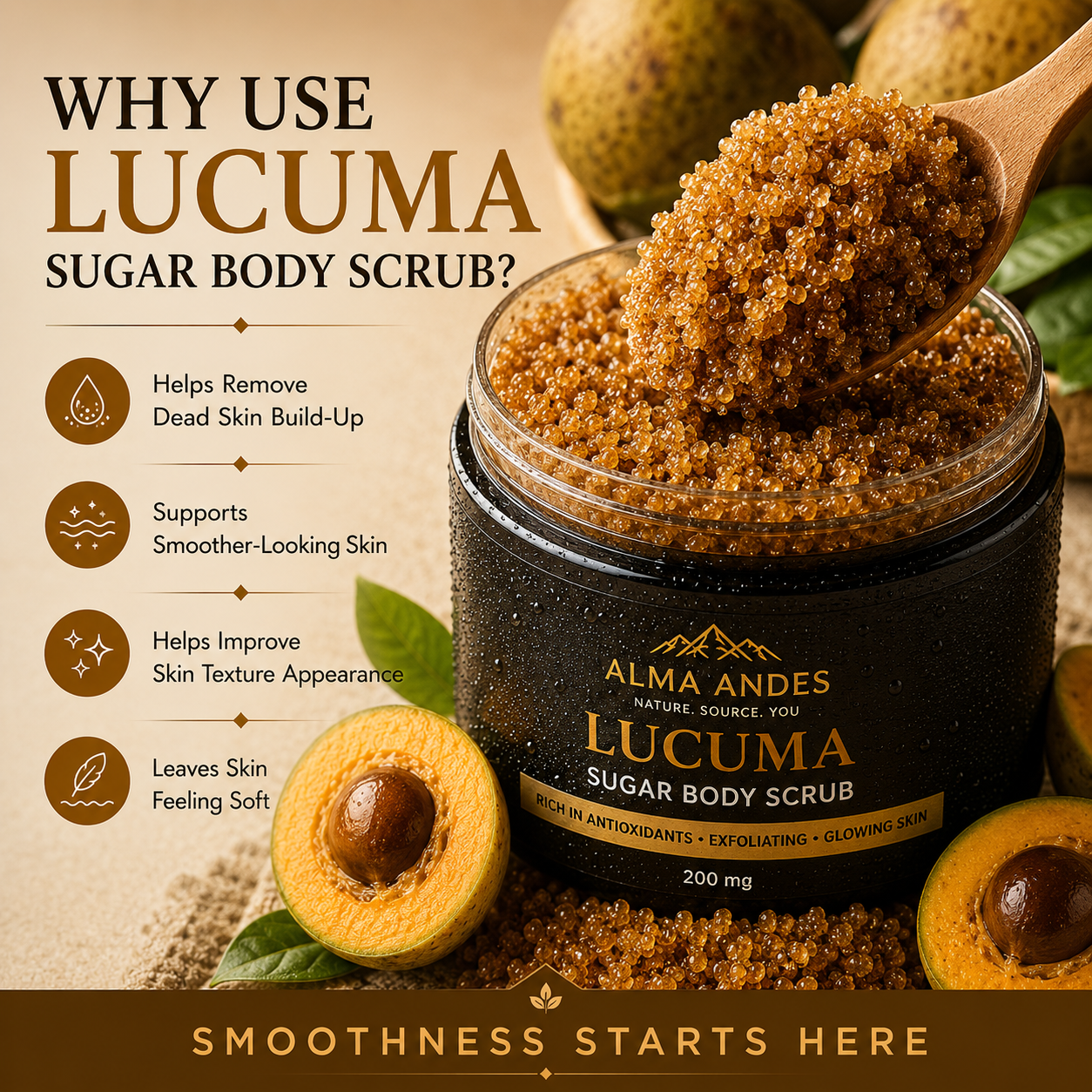 Body Scrub with High Collagen of Lucuma - Slide 3