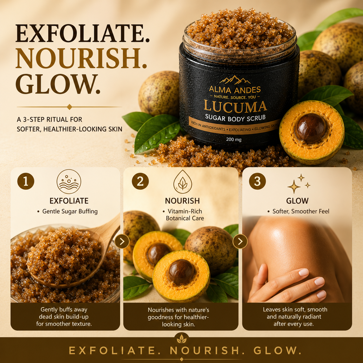 Body Scrub with High Collagen of Lucuma - Slide 4