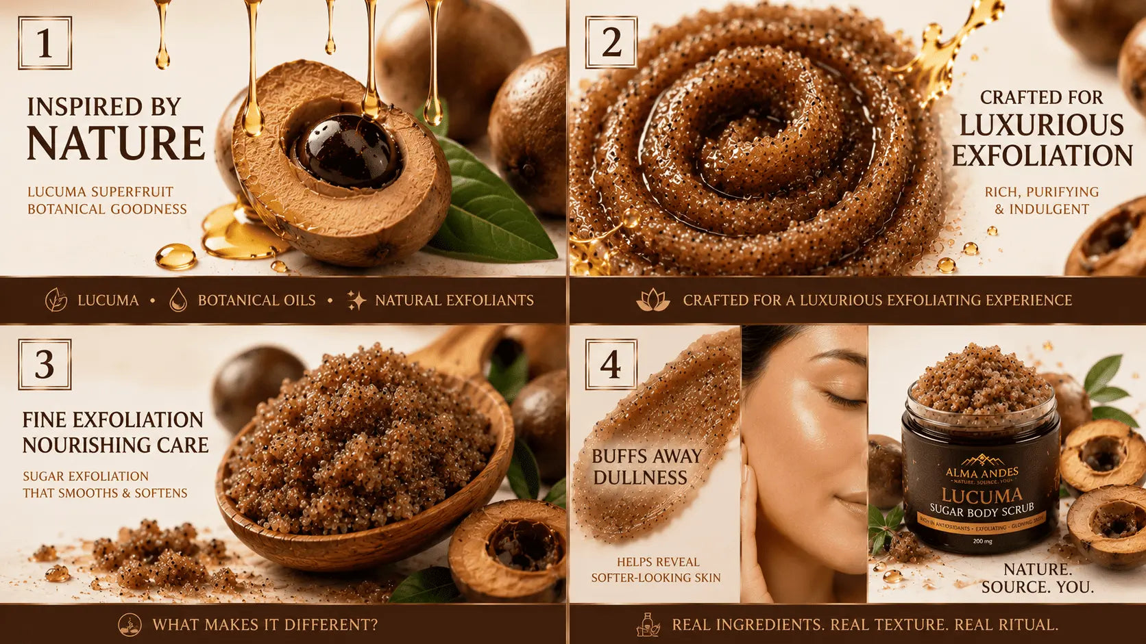 Body Scrub with High Collagen of Lucuma