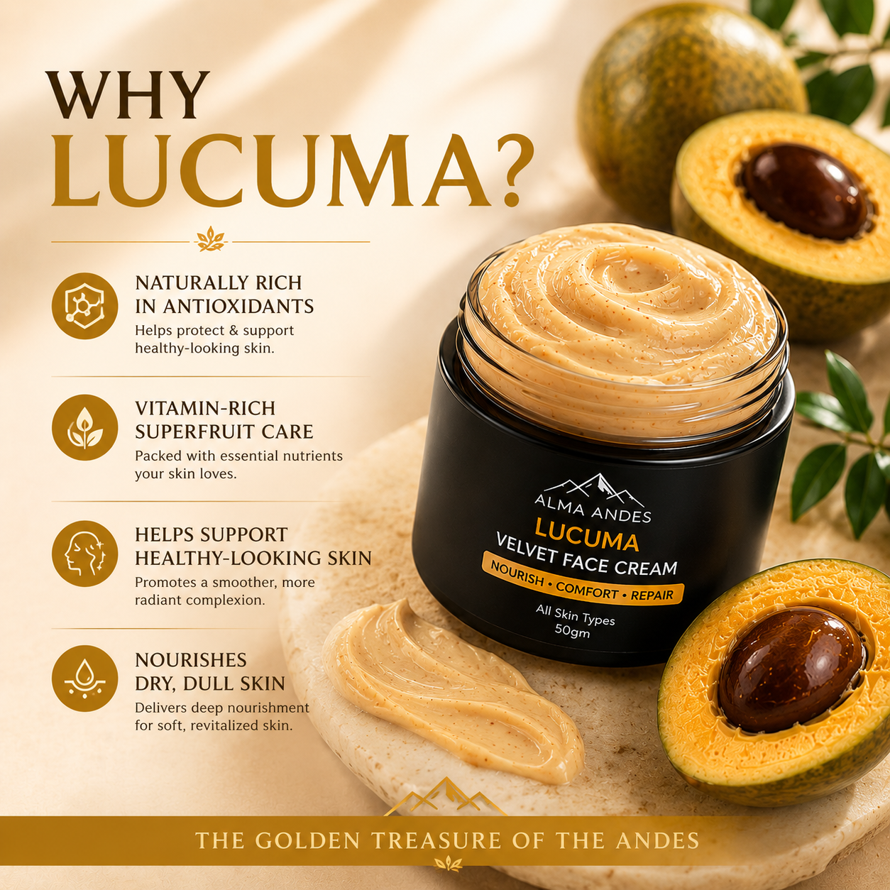 Anti Blemish Face Cream with High Collagen of Lucuma - Slide 2