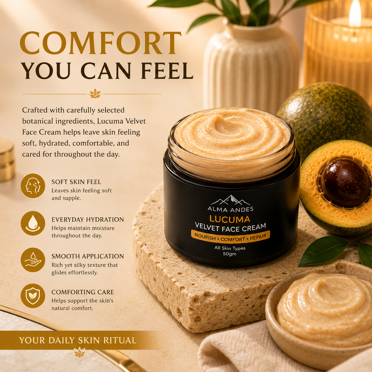 Anti Blemish Face Cream with High Collagen of Lucuma - Slide 4