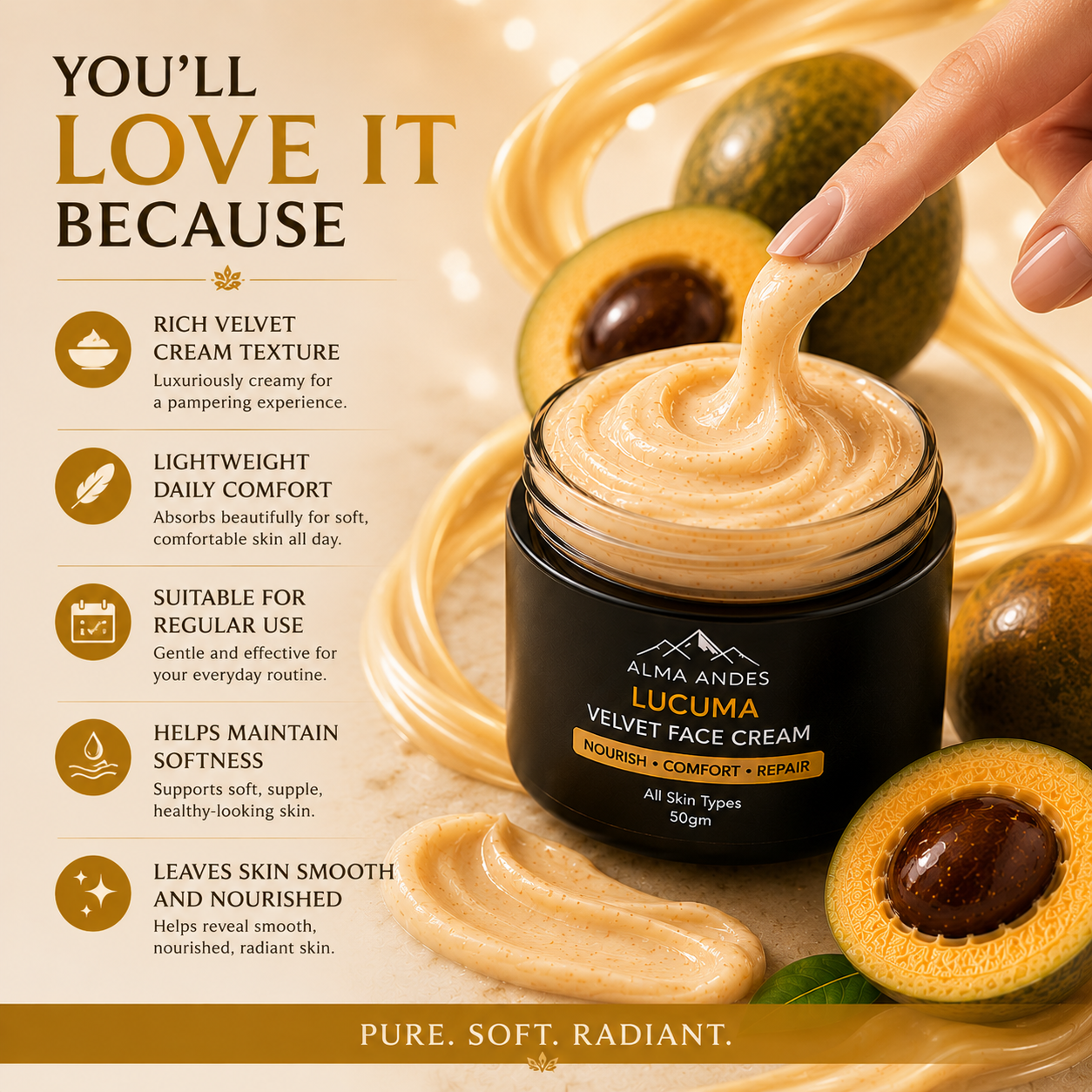 Anti Blemish Face Cream with High Collagen of Lucuma - Slide 7