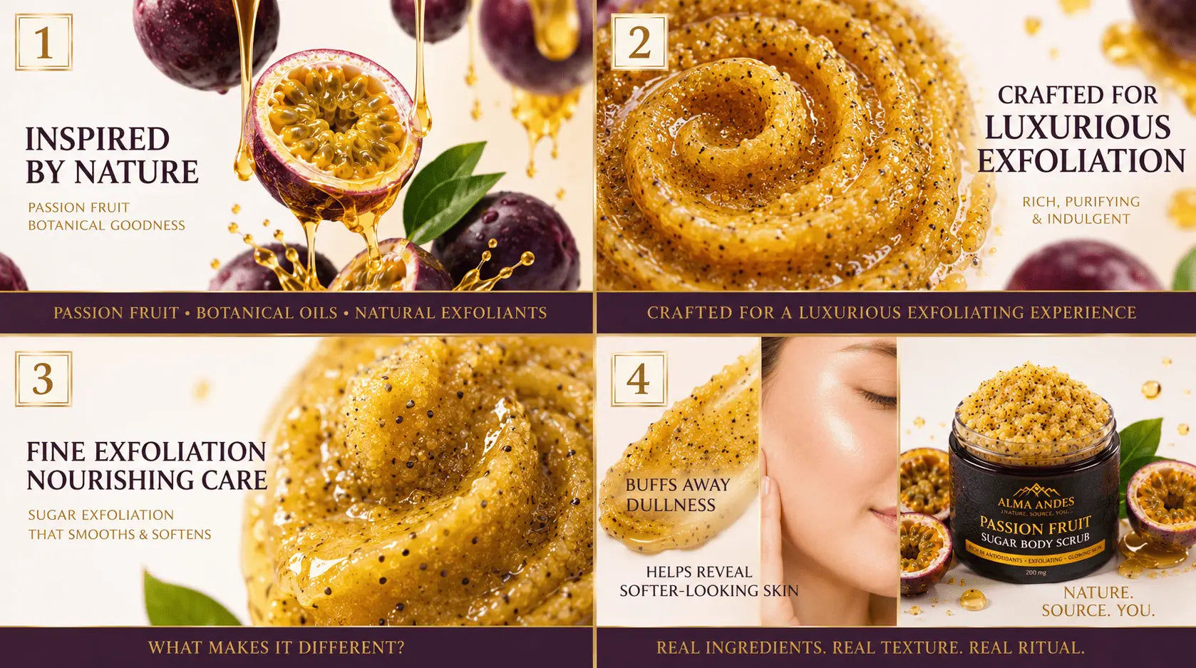 Body Scrub with Vitamin C of Passion Fruit