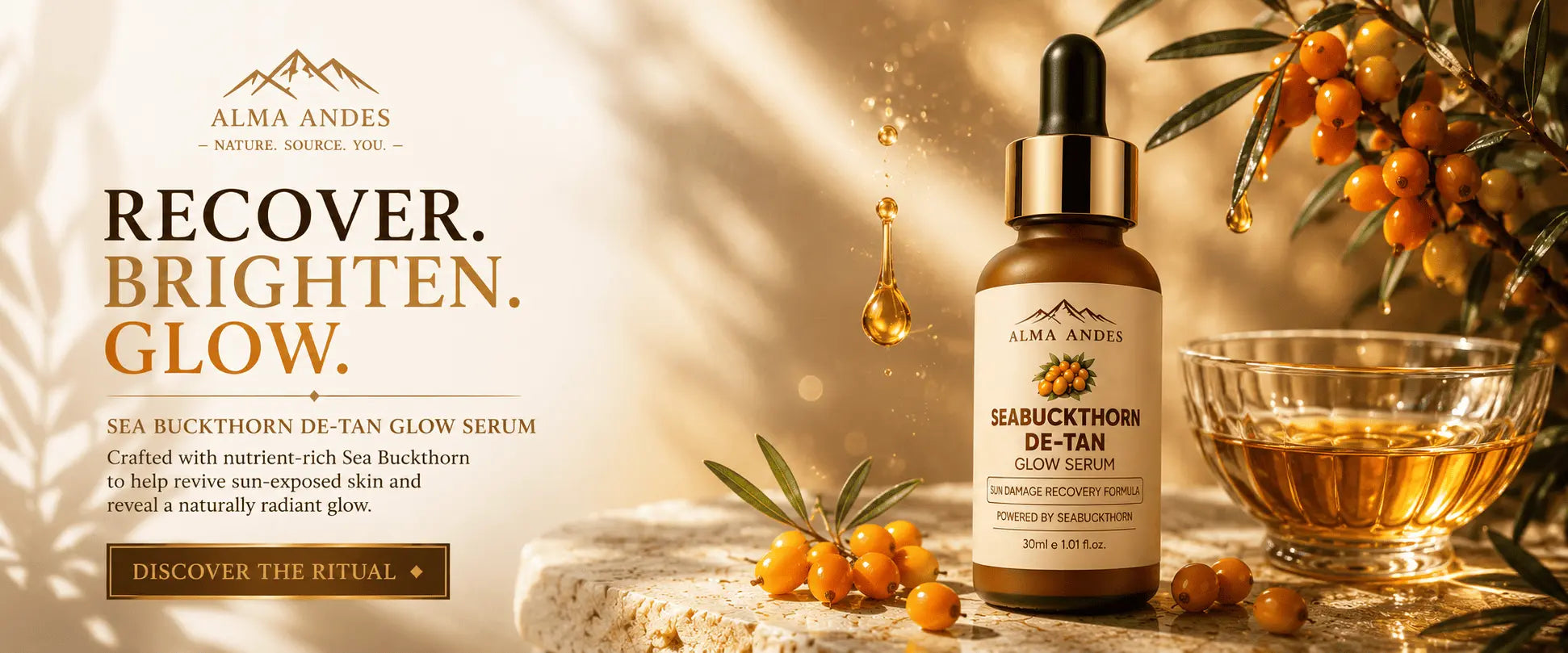 De Tan Face Glow Serum for Tan Removal with Sun Damage Recovery