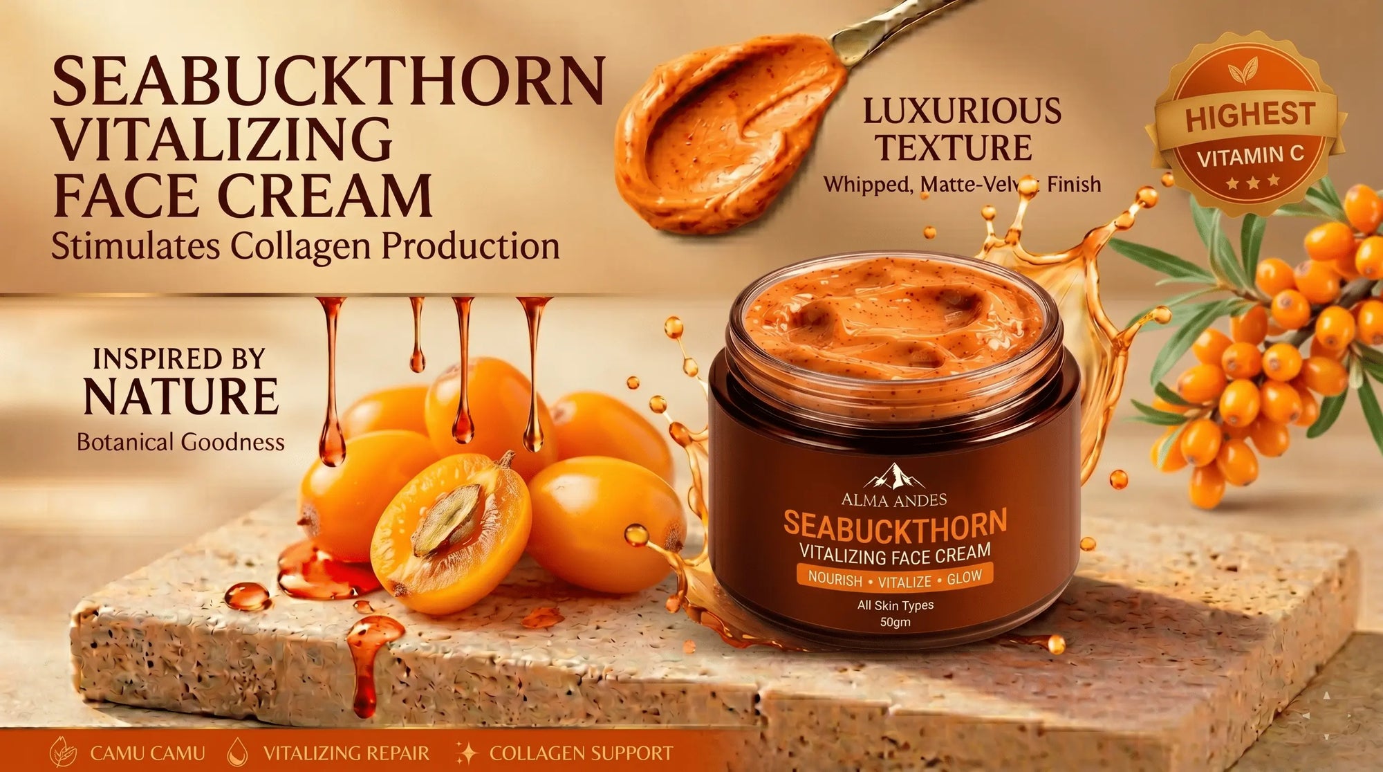 Face Vitalizing Cream with Sea Buckthorn & Omega 7