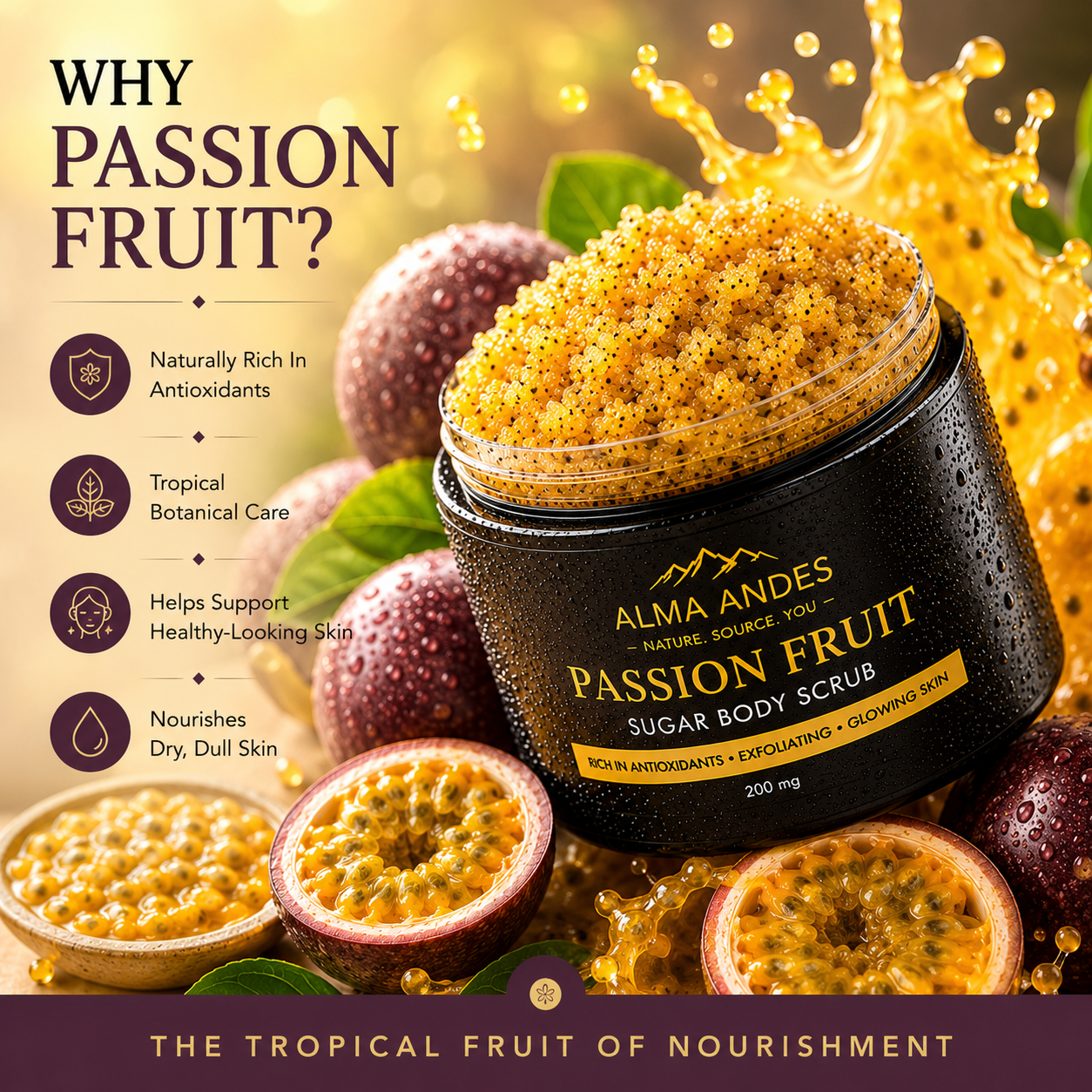 Body Scrub with Vitamin C of Passion Fruit - Slide 3