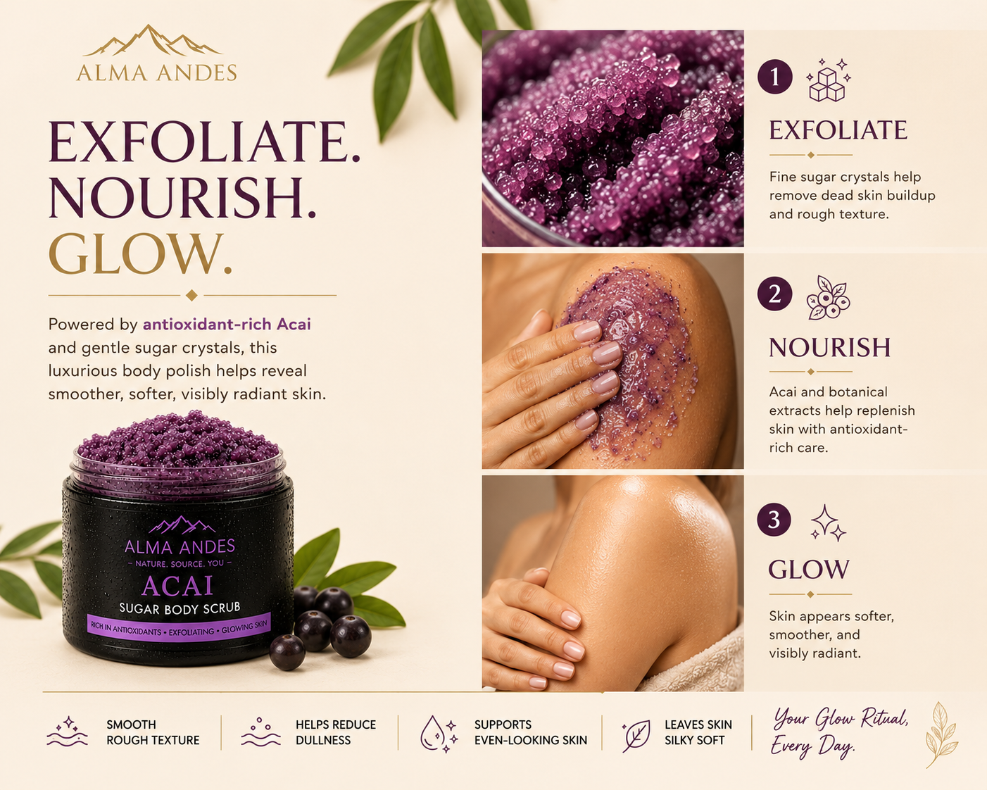 Body Scrub with Anti-Oxidant of Acai - Slide 4