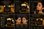 Promotional collage of Golden Glow Cream with product images, text, and before-and-after results.