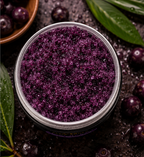 Natural antioxidant-rich açaí body scrub for exfoliation and brightening