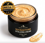 Jar of Sea Buckthorn Vitalizing Cream with Omega-7 label on a white background
